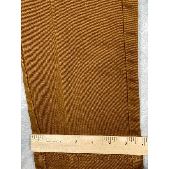 Huxtley Workwear Co Mens 32x32 Tobacco Brown Double Knee Slim Straight Pants - Picture 13 of 14